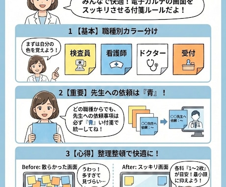看護師が現場目線で手順書・管理表を作成します 現場で使いやすい手順書・管理表を丁寧に整えます イメージ2