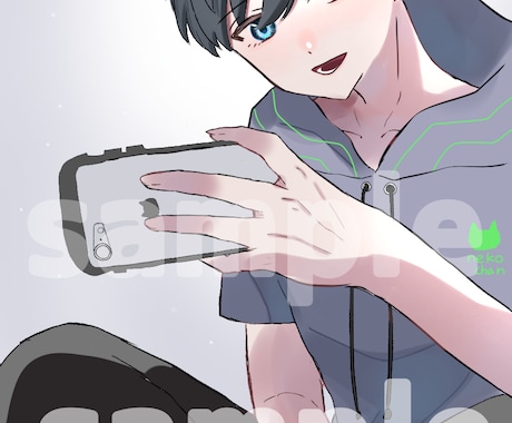 お好みのイラストお描きします 綺麗な目を好んでおりますラフ修正何回でも無料です！ イメージ2