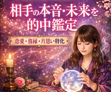 祖母から受け継いだ霊感｜相手の本音と未来を占います あなたが知るべき相手の本当の気持ちを読み解きます。 イメージ1