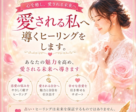 愛される私へ導くヒーリングをします あなたの魅力を高め、愛される未来へ導きます イメージ1