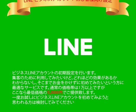 LINEビジネスIDの初期設定をします 初心者におすすめ！格安でLINEビジネスIDの設定をします！ イメージ1