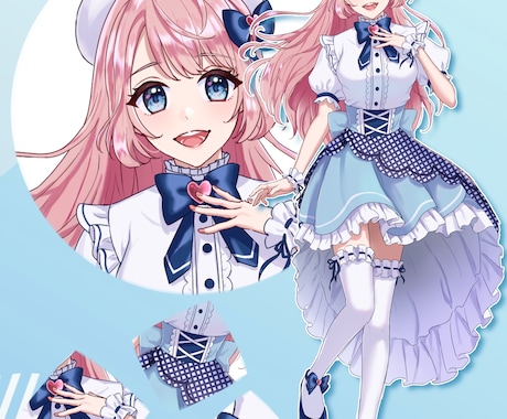 リスナーに愛される！キャラクターデザインをします あなたのVtuber・IRIAMデビューを華やかに応援します イメージ2