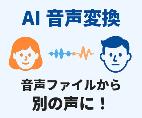 あなたの声を、AIで“別人の声”に変換します ナレーション・歌声も対応！声をAIで変換 イメージ2