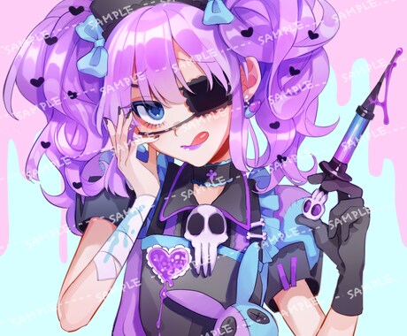 アイコンなどに♡可愛い人物イラスト描きます 装飾多デザイン歓迎・フリル無料 イメージ2