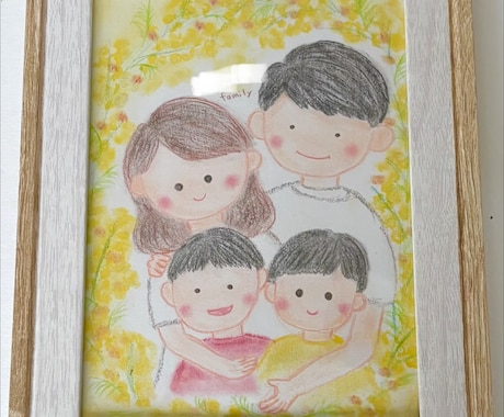 幸せな気持ちになる。ゆるふわ似顔絵描きます SNSアイコンやお祝いに。幸せ届ける手描きイラスト イメージ2