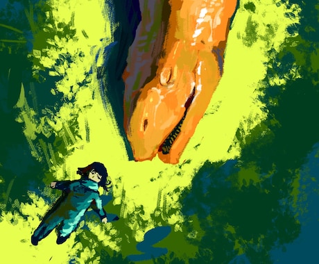 厚塗り風一枚絵・立ち絵描きます モンスターや人物の一枚絵を、厚塗りイラストでお届け。 イメージ2