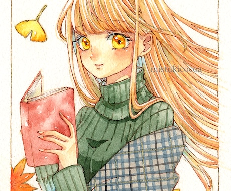 水彩イラストでのキャラクターイラスト描きます あなたの素敵なキャラクターを水彩イラストで表現します イメージ2
