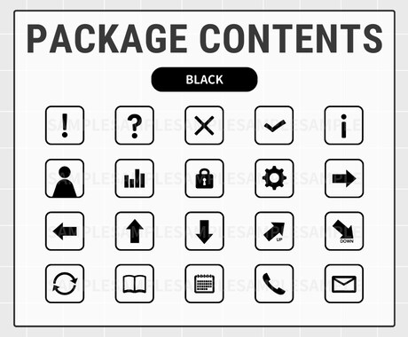あると便利!シンプルな四角枠アイコン集を販売します すぐ使える!PowerPoint・Canva・資料などに◎ イメージ2