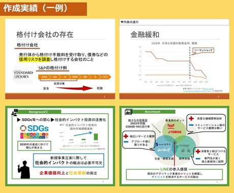 伝わりやすく、何度も見返したくなる資料を作成します 追加料金０！ご依頼者様の予算内で料金設定致します イメージ2