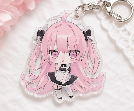 グッズ用・アイコン用SDキャライラスト作ります 同人イベントで販売するアクキー・缶バッジ用のSDキャラを制作 イメージ2