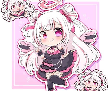 商用利用&表情差分付き！可愛いSDイラスト描きます SNS･配信･グッズ製作などにどうぞ！ イメージ2