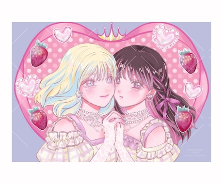 商用利用も！オシャレで可愛いイラスト描きます アイドル・グッズ・Vtuber・配信用・生誕祭・イベント イメージ2
