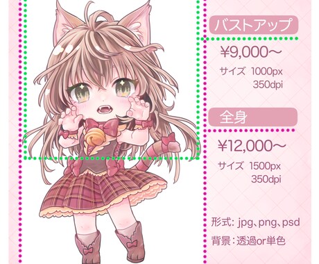 デフォルメキャラお描きします 可愛い女の子のイラストをお描きします イメージ2