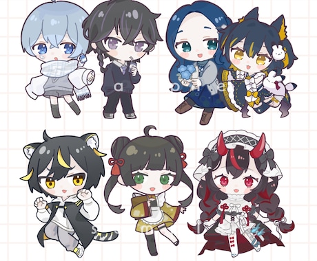 ミニキャライラストおまかせ作成します まるっこくてかわいいデフォルメイラストを作成します イメージ2