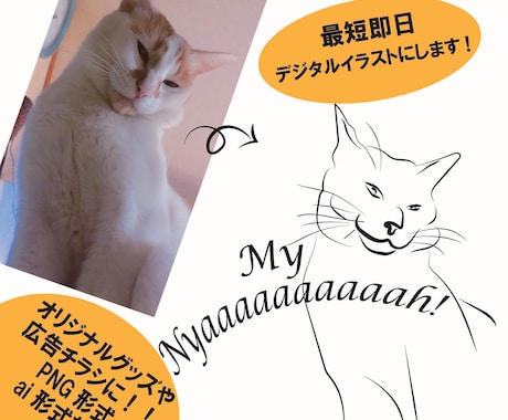 グッズ製作や編集用のデジタルイラスト代行します グッズ製作や編集に便利なPNG形式ai形式で納品します イメージ1