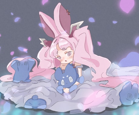 MVやサムネなどに使える個性的なイラスト描きます キュートな絵柄で印象◎あなたの活動お手伝いします！ イメージ2