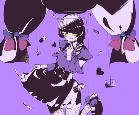 期間限定価格＊歌ってみた等のサムネイラスト描きます あなただけの1枚絵を描きます！ イメージ2