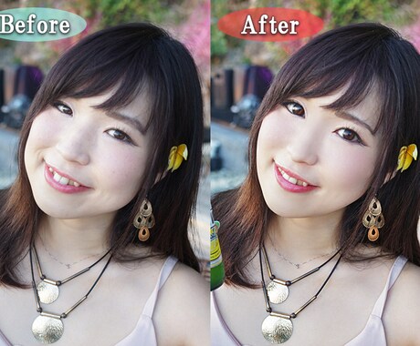 人物レタッチ【2枚1000円】承ります 性別年齢問わずどんな写真でも綺麗に仕上げます イメージ2