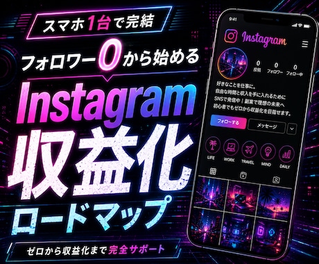 男性向け・インスタ収益化を完全解説します スマホ完結｜ゼロイチ特化｜副業初心者歓迎｜裏アカ運用 イメージ1