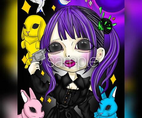 オリジナルの絵で似顔絵書きます 女の子と男の似顔絵イラスト書きます。オリジナルです。 イメージ2