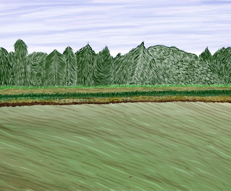 自然や街の背景を描きます 絵の具で書いたようなタッチで描きます! イメージ2