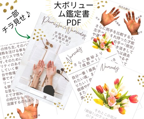 脱！天職迷子！手相×数秘の｢天職診断｣になります お値段以上♡ボリューム鑑定！写真の手相に色付け解説付き イメージ1