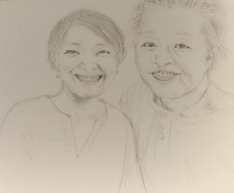 鉛筆で母の日の似顔絵描きます いつもがんばってるお母さん方へ イメージ1