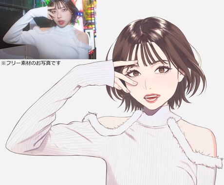 お写真をもとに似顔絵イラストを作成いたします ご自身や大切な人をもとにしたキャラクターを作ってみませんか！ イメージ1
