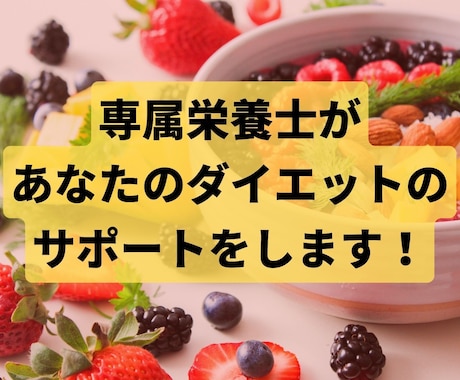 あなたのダイエットの目標&ポイント教えます あなたのダイエットの第一歩、専属栄養士が背中を押します！ イメージ1
