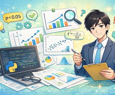データの統計相談・解析サポートします Pythonでデータ解析・統計処理をサポート イメージ1