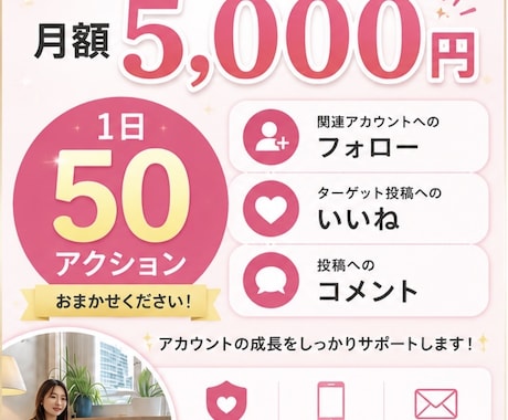 フォローまわりいたします 毎日手作業で１日50アクションいたします。 イメージ1