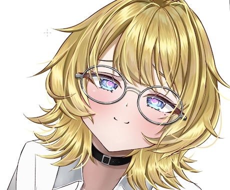キラキラ髪少女のイラスト描きます アイコンや動画のサムネイル等に！ イメージ1