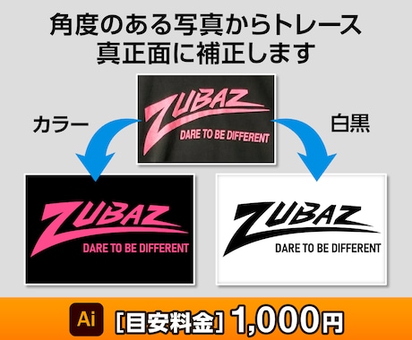 プロの技術で画像をトレース「Aiデータ」変換します 丁寧・迅速・補正、完璧な仕上がりの「Aiデータ」を作成します イメージ2