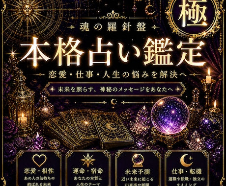 特別鑑定【極】人生を好転する術を提示します 五種の占術（2種選択可）／具体的な戦略を約10000字で伝授 イメージ1