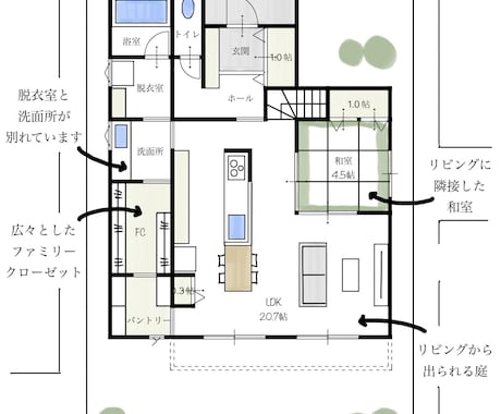 住宅の間取りを提案します 平面図とパースを納品。現役の設計士として