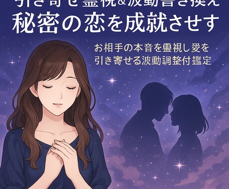 引き寄せ霊視＆波動書き換えで秘密の恋を成就させます お相手の本音を霊視し愛を引き寄せる波動調整付き鑑定 イメージ2