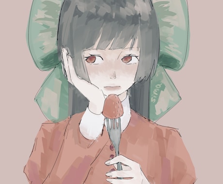 商用利用可SNS、背景、配信のイラストを描きます そのキャラにしか出せない雰囲気を引き出します。 イメージ1