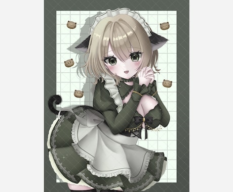 商用利用◎SNSで使えるかわいい女の子お描きします 落ち着いた色合いで雰囲気のあるイラストをお届け♪ イメージ2