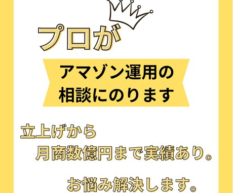 アマゾンのプロがお悩み解決・相談にのります 立上げから月商数億円まで実績あります。 イメージ1