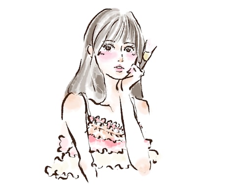おしゃれ可愛い似顔絵イラスト描きます 水彩タッチでやさしい印象のおしゃれかわいいイラストです イメージ2