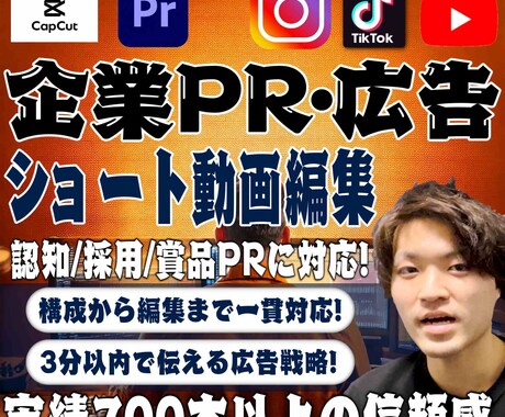 特化❗️企業向けショート広告動画制作します 3分以内で伝わるPR動画を構成から編集！ イメージ1