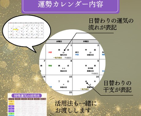 あなた専用-四柱推命で読む運勢カレンダー作ります 占いじゃない、人生を整える“選択の地図” イメージ2