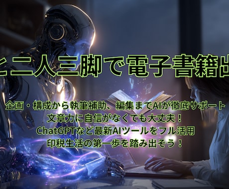 AIと二人三脚での電子書籍出版を教えます AIがあなたの夢を叶える！電子書籍出版サポート イメージ1