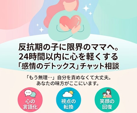 24時間以内に心を軽く、デトックスします イライラの原因を言語化し、気持ちをラクにするお手伝いをします イメージ1