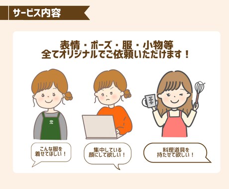 周りと差をつけるイラスト５点セットを作成します こだわりを詰め込んだあなただけのイラストを作成します！ イメージ2