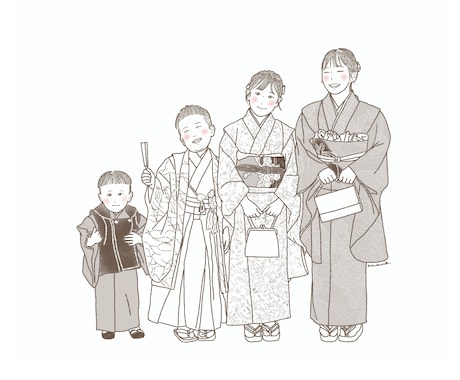 大切な思い出を、やさしい似顔絵にします イメージ1
