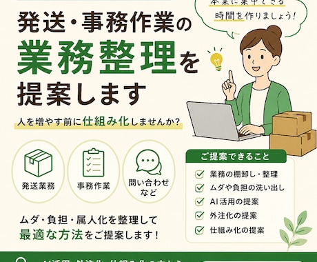 発送業務をラクにする仕組みづくりをお手伝いします 管理表・手順書・運用ルールを整理します イメージ1