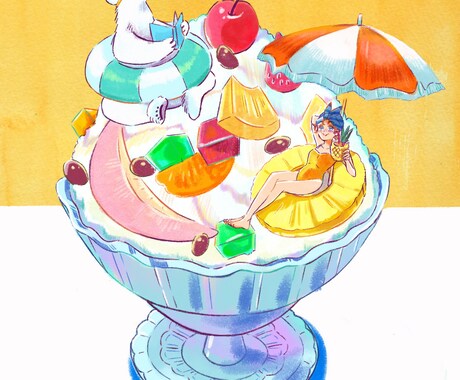 世界でただ一つの温かみのあるイラストを作成します ☆世界で一つだけのオリジナルイラストを。 イメージ1