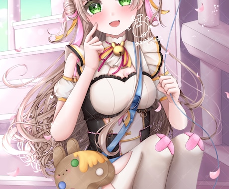 かわいい♡キラキラ!!アイコン描きます ペアやSNS、活動など◇納品2、3週間〜 イメージ2