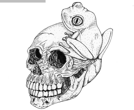 繊細でクールなイラスト描きます 白黒で細かいイラスト希望の方向け イメージ2